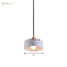 Daniela Modern Terrazzo Pendant - Adjustable Hanging Light With Rotary Switch