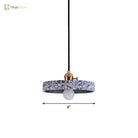 Daniela Modern Terrazzo Pendant - Adjustable Hanging Light With Rotary Switch