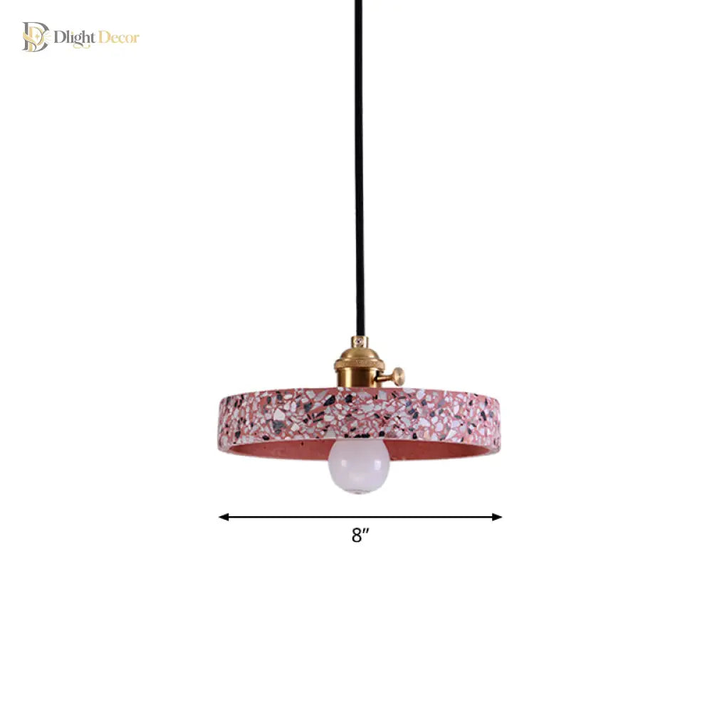 Daniela Modern Terrazzo Pendant - Adjustable Hanging Light With Rotary Switch