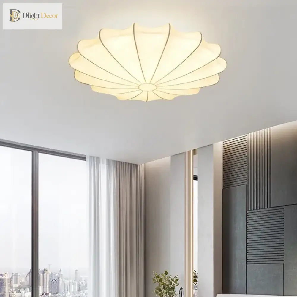Danish Design Led Ceiling Light - Creative Fabric Chandelier For Elegant Home And Hospitality Decor