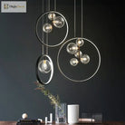 Designer Bubble Ball Chandelier - Nordic Glass Lighting For Dining Living Room And Bar Pendant