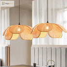 Designer Handmade Rattan Flower Chandelier - Rustic Elegance For Your Living And Dining Spaces