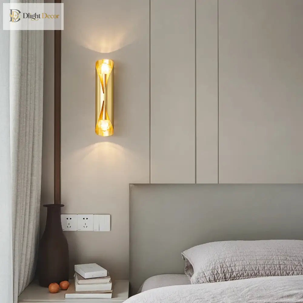 Devin’s Modern Brass Crystal Simple Wall Lamp - Elegance For Your Living Spaces Wall Lamp