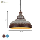 Diana’s Industrial Charm: Blue/Rust Metal Barn Pulley Pendant Lamp Lights