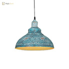 Diana’s Industrial Charm: Blue/Rust Metal Barn Pulley Pendant Lamp Lights