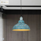 Diana’s Industrial Charm: Blue/Rust Metal Barn Pulley Pendant Lamp Lights