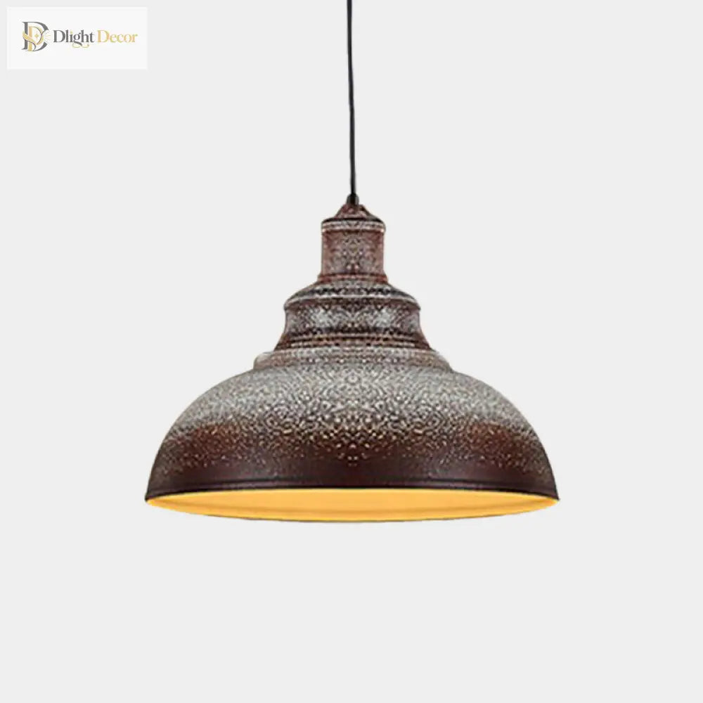 Diana’s Industrial Charm: Blue/Rust Metal Barn Pulley Pendant Lamp Lights
