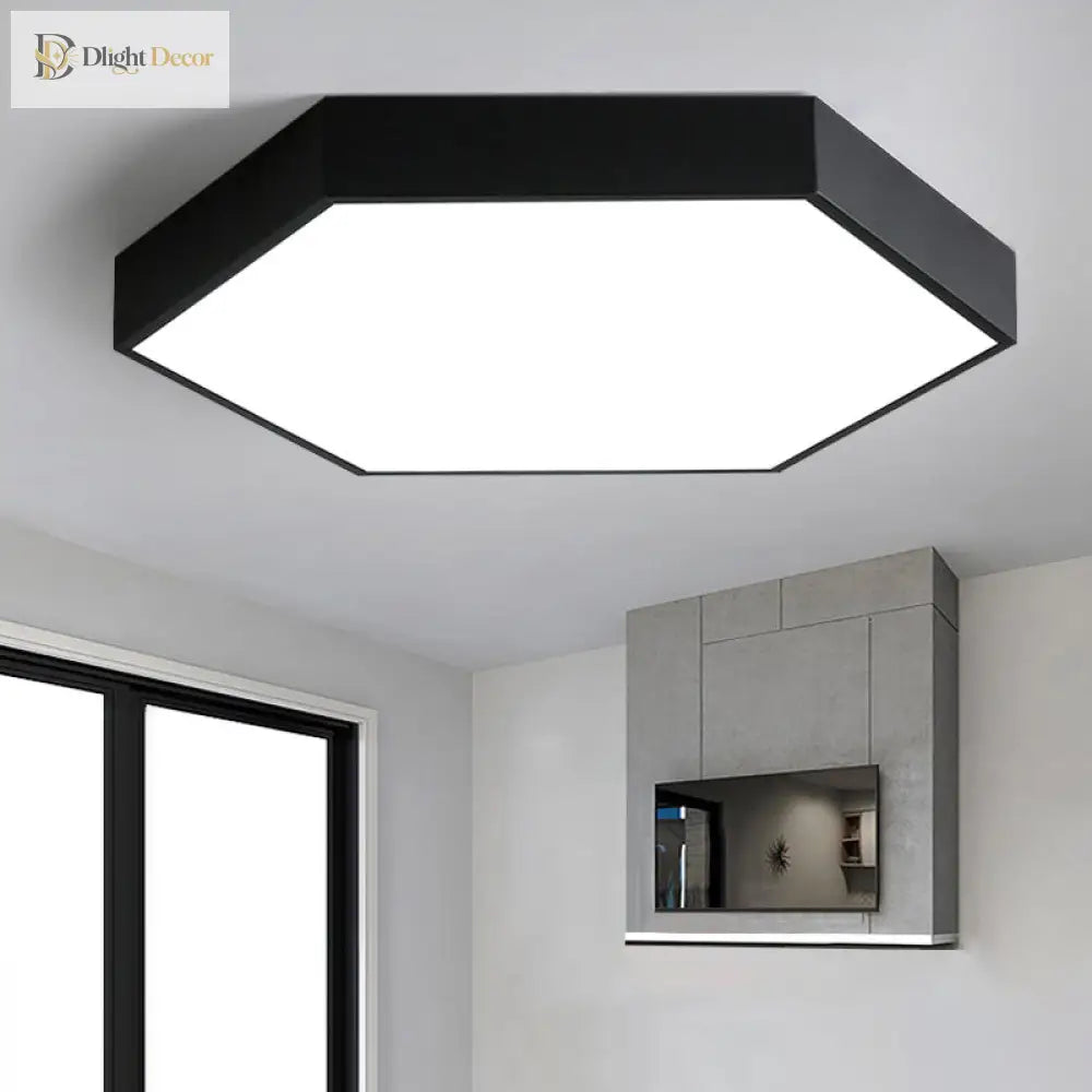 Diana’s Modern Honeycomb Led Flushmount: Illuminate Your Dining Room In Style