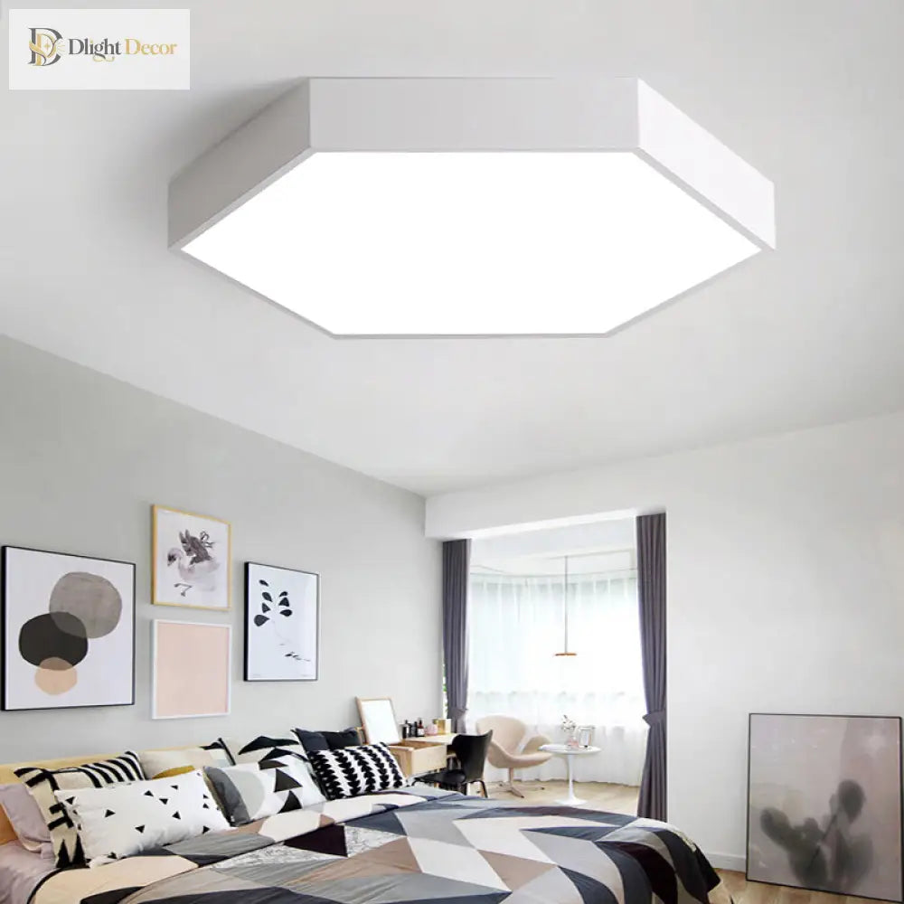 Diana’s Modern Honeycomb Led Flushmount: Illuminate Your Dining Room In Style