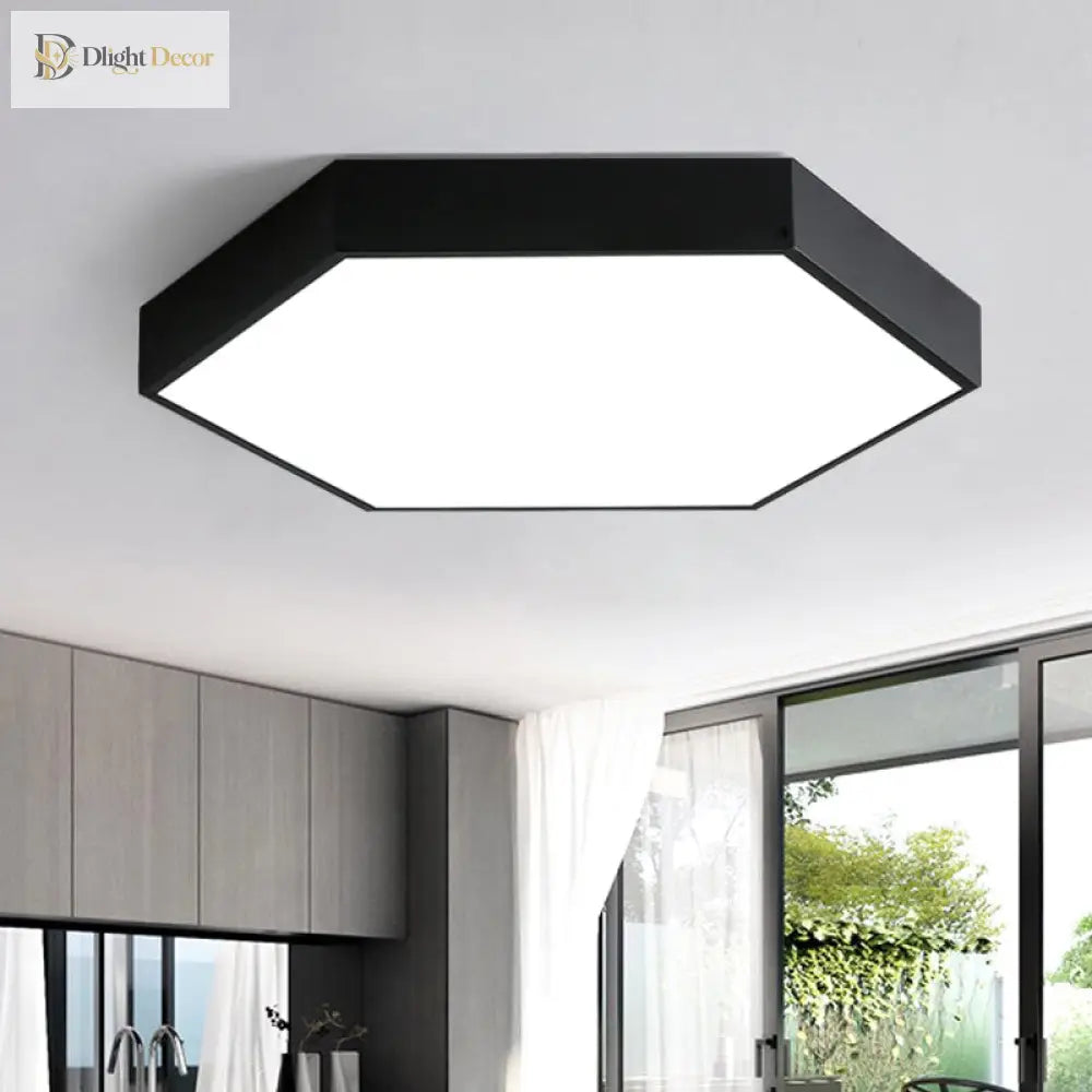 Diana’s Modern Honeycomb Led Flushmount: Illuminate Your Dining Room In Style