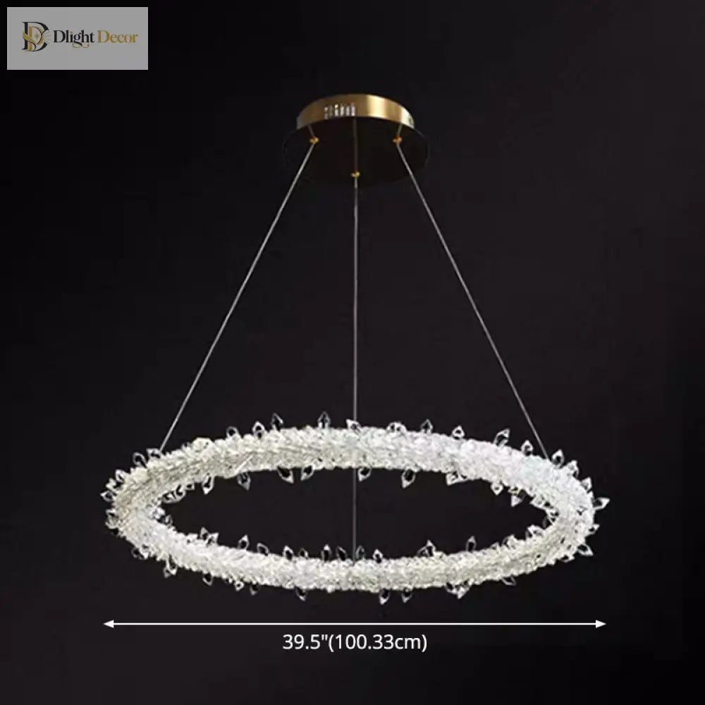 Diana - Modern Crystal Circle Chandelier (Choose Your Size & Tiers)