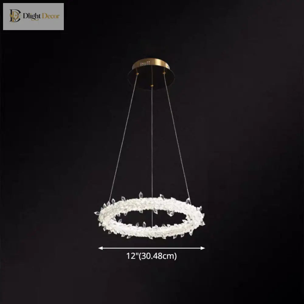 Diana - Modern Crystal Circle Chandelier (Choose Your Size & Tiers)