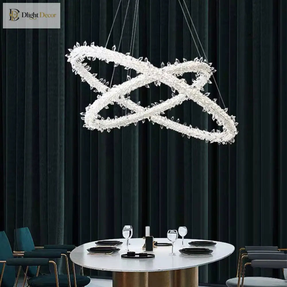 Diana - Modern Crystal Circle Chandelier (Choose Your Size & Tiers)