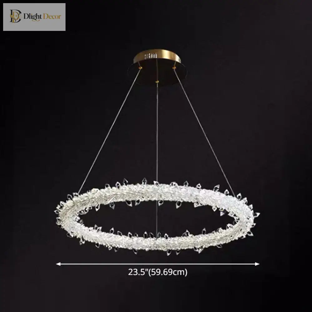 Diana - Modern Crystal Circle Chandelier (Choose Your Size & Tiers)