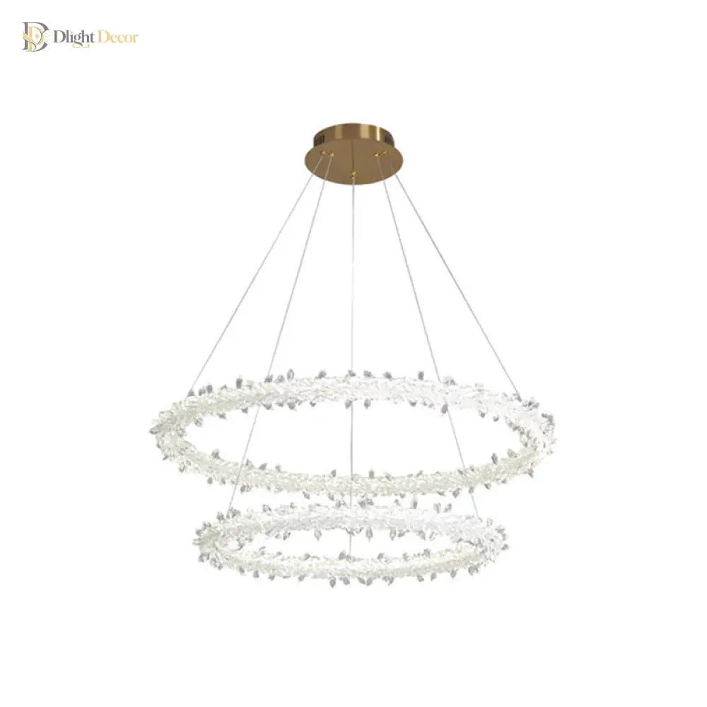 Diana - Modern Crystal Circle Chandelier (Choose Your Size & Tiers)
