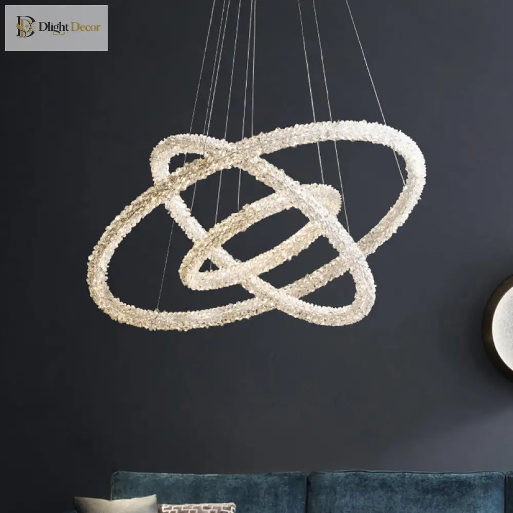 Diana - Modern Crystal Circle Chandelier (Choose Your Size & Tiers)