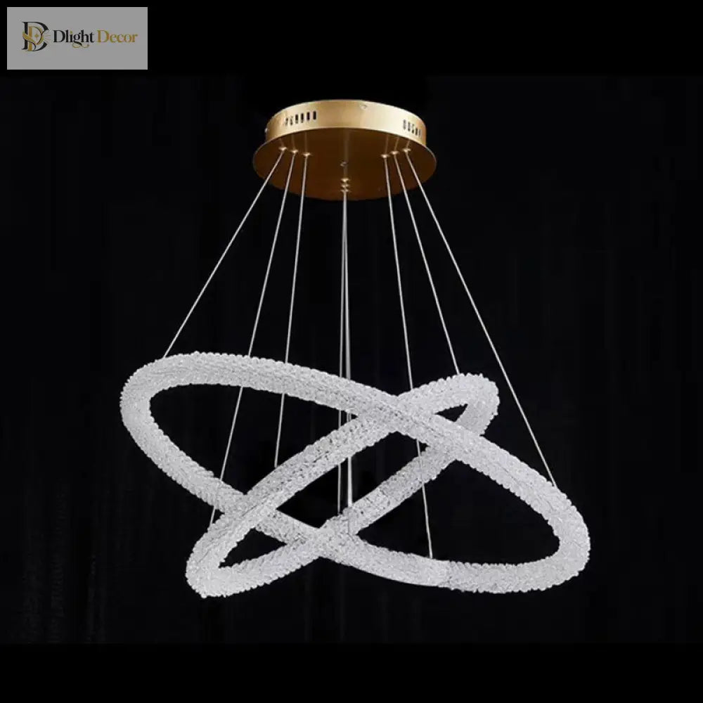 Diana - Modern Crystal Circle Chandelier (Choose Your Size & Tiers)
