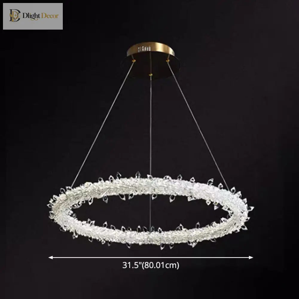 Diana - Modern Crystal Circle Chandelier (Choose Your Size & Tiers)