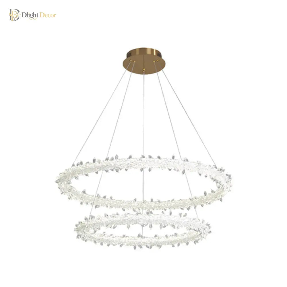 Diana - Modern Crystal Circle Chandelier (Choose Your Size & Tiers)
