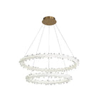 Diana - Modern Crystal Circle Chandelier (Choose Your Size & Tiers) Clear / 24’ + 31.5’ With Lace