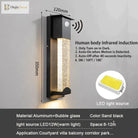 Diane’s Led Wall Lighting With Pir Motion Sensor - Crystal Outdoor Ip65 Waterproof Sconce For