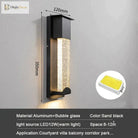 Diane’s Led Wall Lighting With Pir Motion Sensor - Crystal Outdoor Ip65 Waterproof Sconce For
