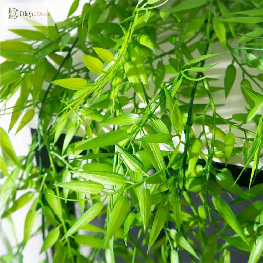 Dlight Decor 105cm Hanging Bamboo Leaf Vine for Garden and Home Wall Decor