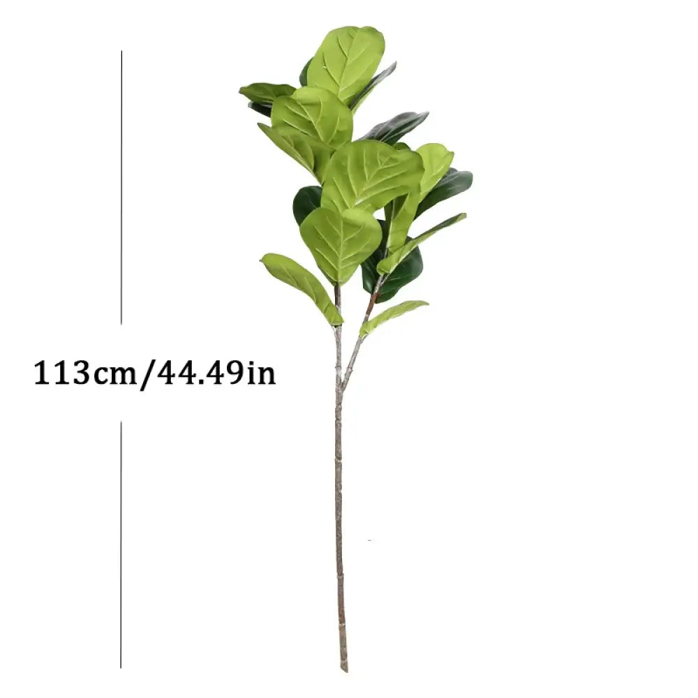 Dlight Decor 113cm Tropical Ficus Tree with Rubber Style Leaves 113cm 2 Forks