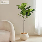 Dlight Decor 113cm Tropical Ficus Tree with Rubber Style Leaves