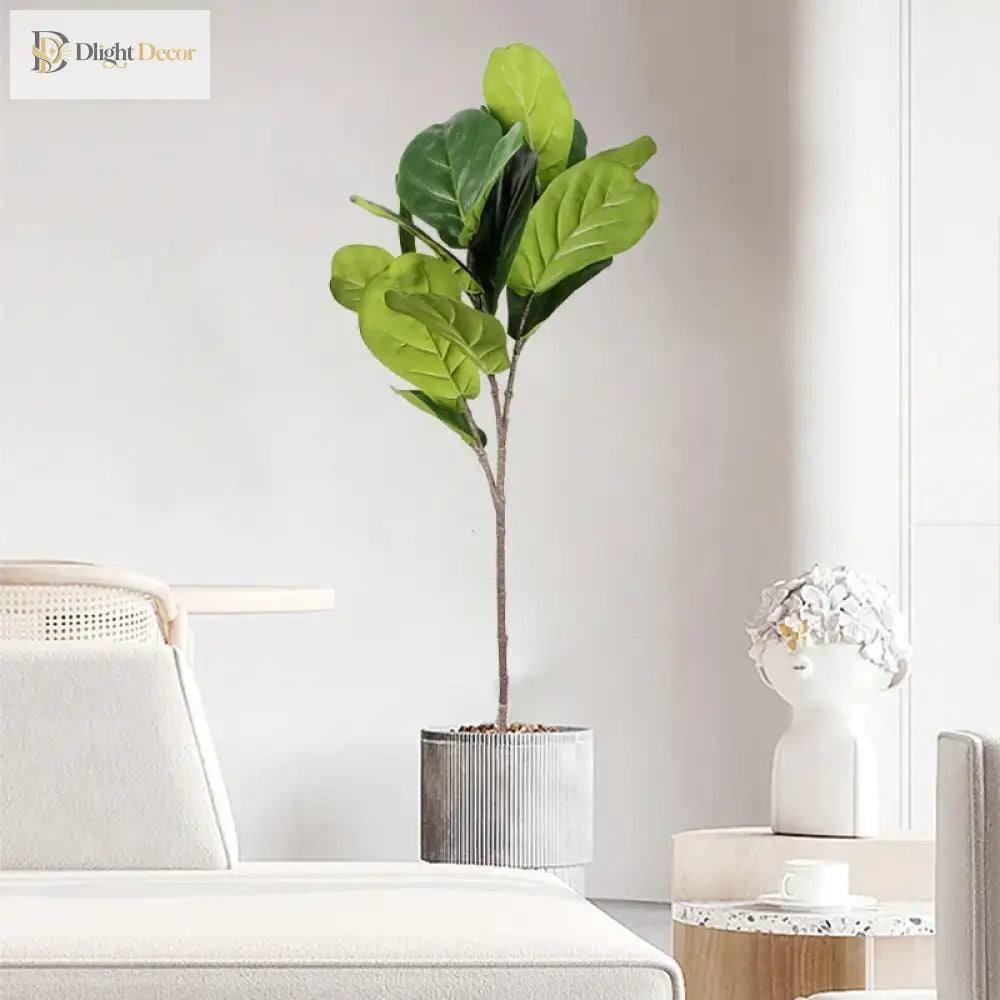 Dlight Decor 113cm Tropical Ficus Tree with Rubber Style Leaves