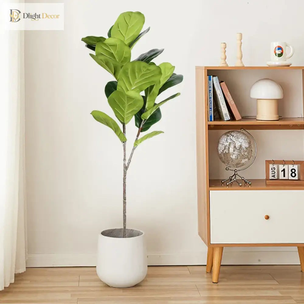 Dlight Decor 113cm Tropical Ficus Tree with Rubber Style Leaves