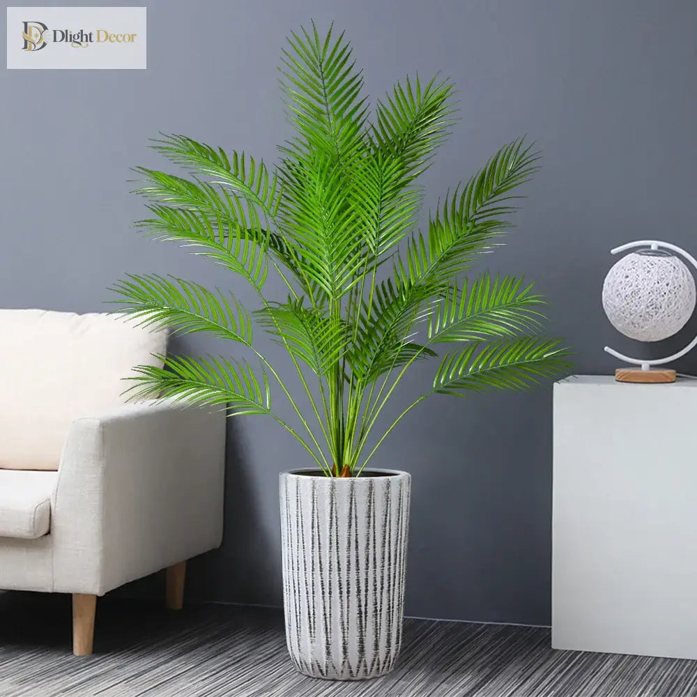 Dlight Decor 120cm Tall Palm Tree Branch with Coconut Leaves for Home and Office Decor