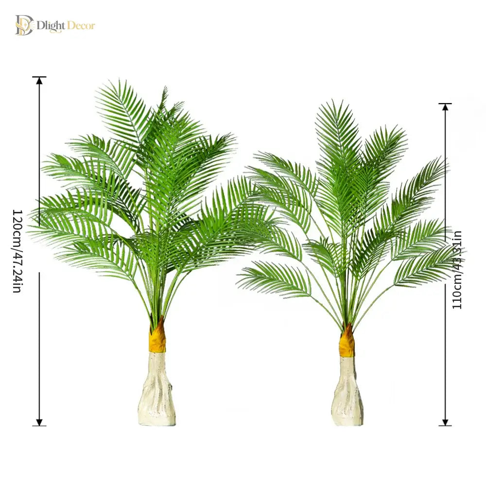 Dlight Decor 120cm Tall Palm Tree Branch with Coconut Leaves for Home and Office Decor