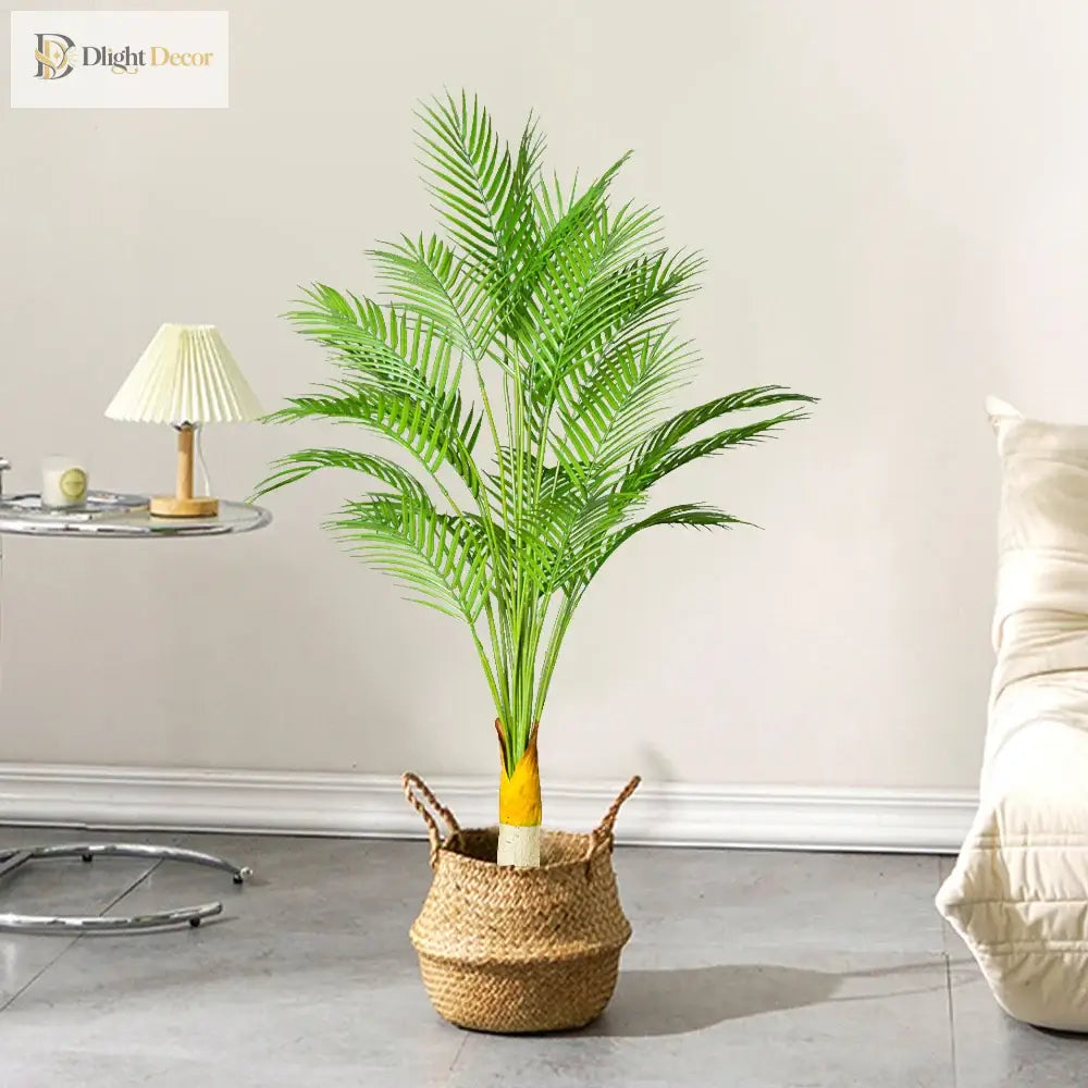 Dlight Decor 120cm Tall Palm Tree Branch with Coconut Leaves for Home and Office Decor