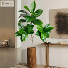 Dlight Decor 140cm Banyan Tree with Real Touch Fiddle Leaves for Home and Office Decor