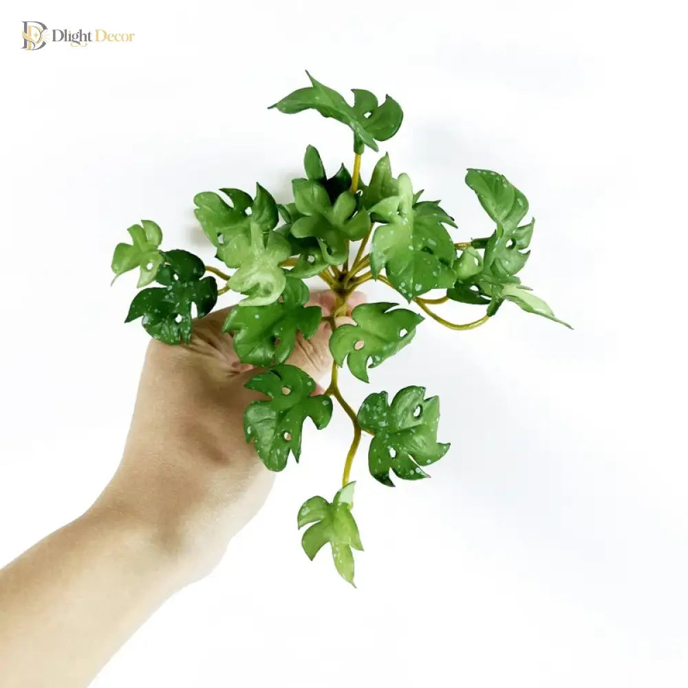 Dlight Decor 15cm Lucky Grass Foliage Bouquet for Home and Bonsai Decor