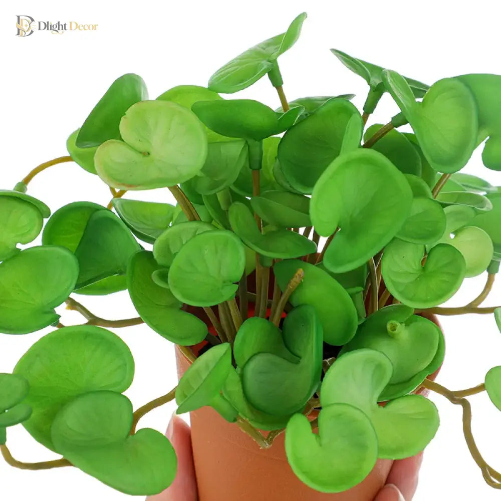 Dlight Decor 15cm Lucky Grass Foliage Bouquet for Home and Bonsai Decor