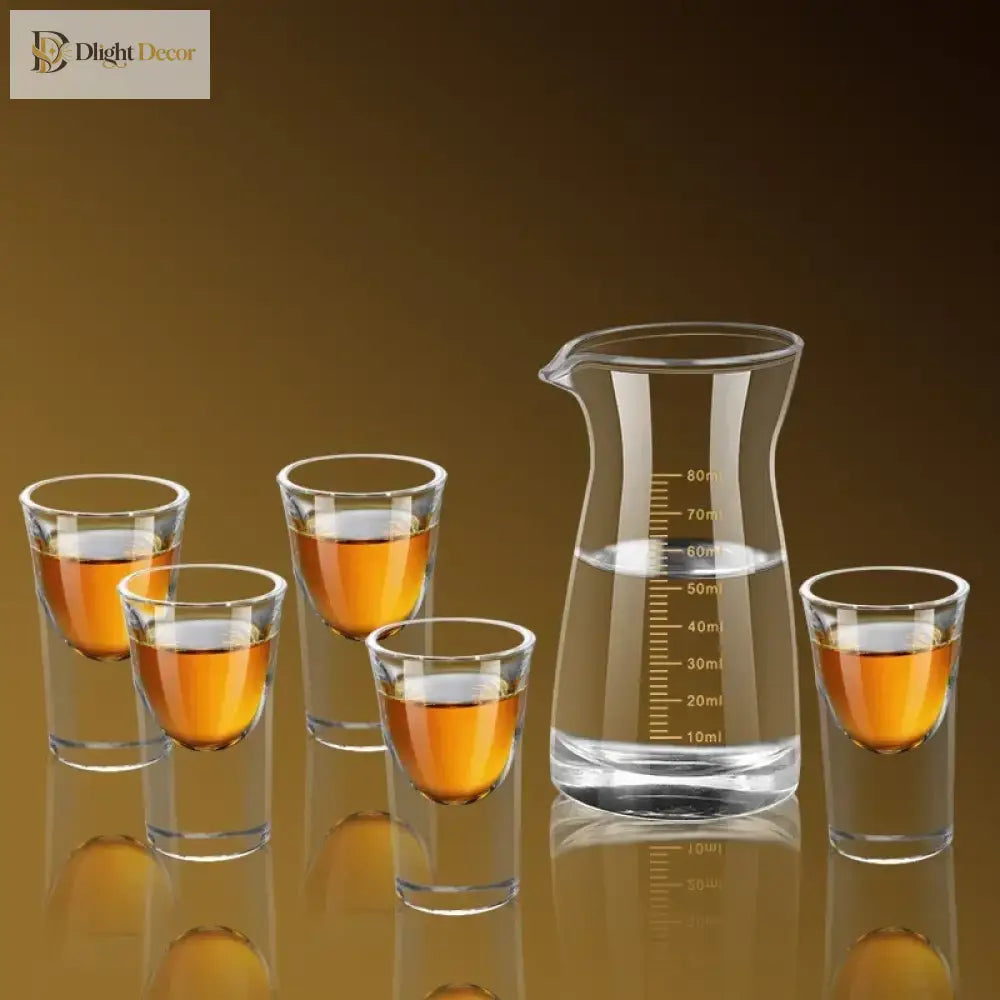Dlight Decor 15ml Thick-Bottom Shot Glass – Single Baijiu & Spirits Cup 1pcs / 15ml