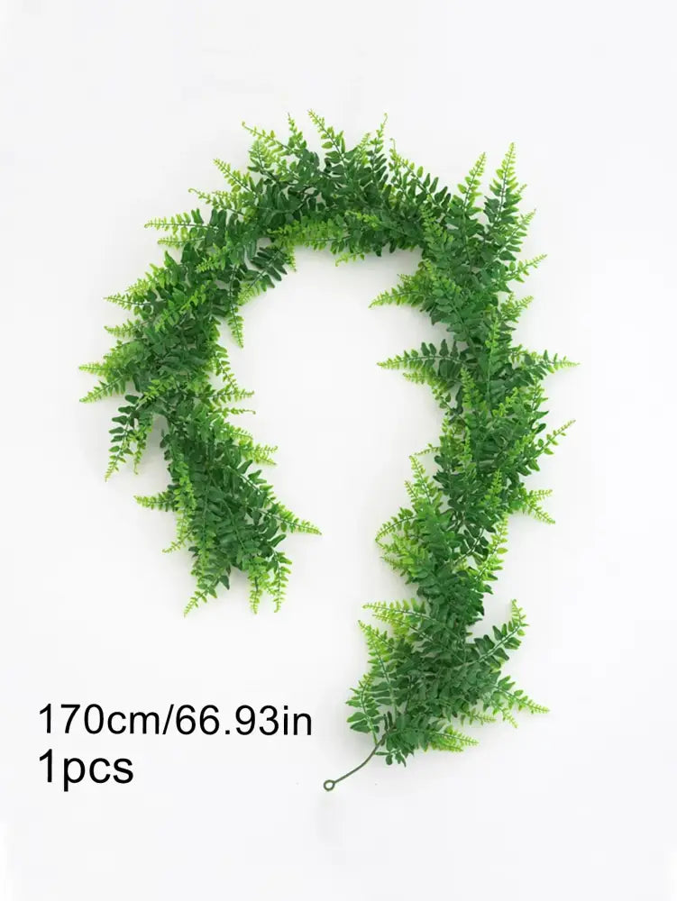 Dlight Decor 175cm Tropical Fern Vine Hanging Plant for Home and Garden Wall Decor 170cm 1pc