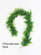 Dlight Decor 175cm Tropical Fern Vine Hanging Plant for Home and Garden Wall Decor 170cm 1pc