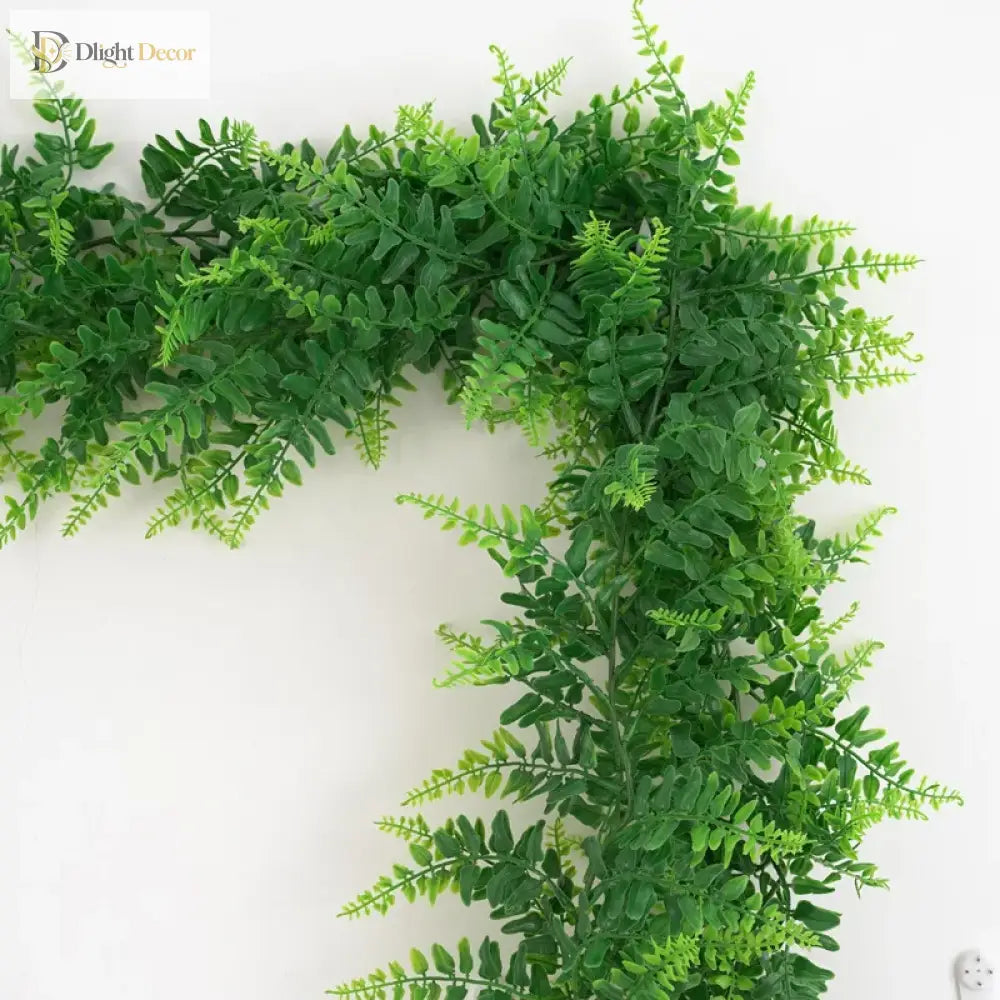 Dlight Decor 175cm Tropical Fern Vine Hanging Plant for Home and Garden Wall Decor