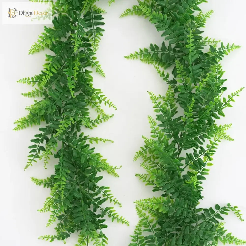 Dlight Decor 175cm Tropical Fern Vine Hanging Plant for Home and Garden Wall Decor