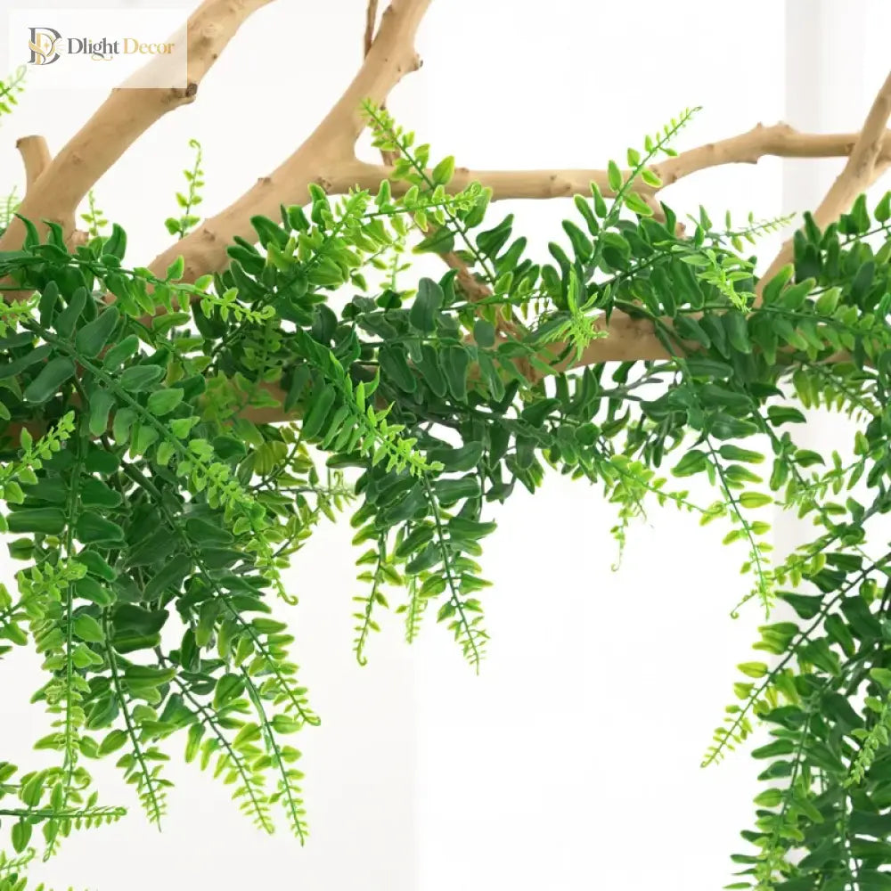 Dlight Decor 175cm Tropical Fern Vine Hanging Plant for Home and Garden Wall Decor