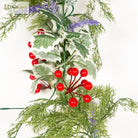 Dlight Decor 180cm Christmas Vine with Pine Leaves and Red Berries