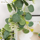 Dlight Decor 180cm Eucalyptus Vine with White Rose Garland
