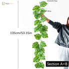 Dlight Decor 180cm Hanging Monstera Vine with Turtle Leaves