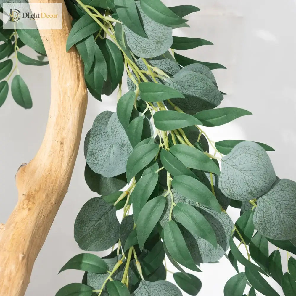 Dlight Decor 200cm Eucalyptus Vine with Willow Leaves for Hanging Decor