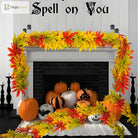 Dlight Decor 200cm Fall Maple Leaf Garland for Autumn and Halloween Decor