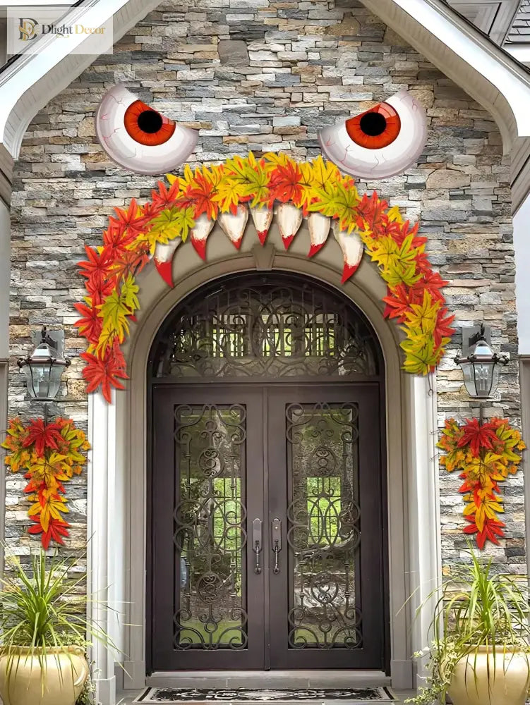 Dlight Decor 200cm Fall Maple Leaf Garland for Autumn and Halloween Decor