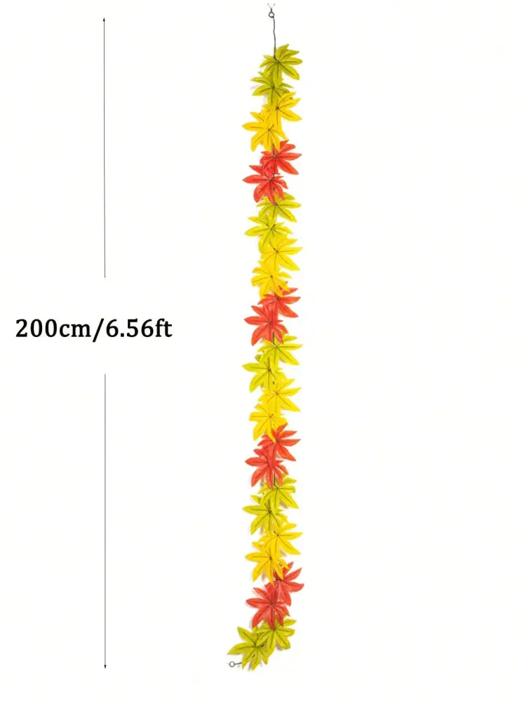Dlight Decor 200cm Fall Maple Leaf Garland for Autumn and Halloween Decor 200cm Multicolor